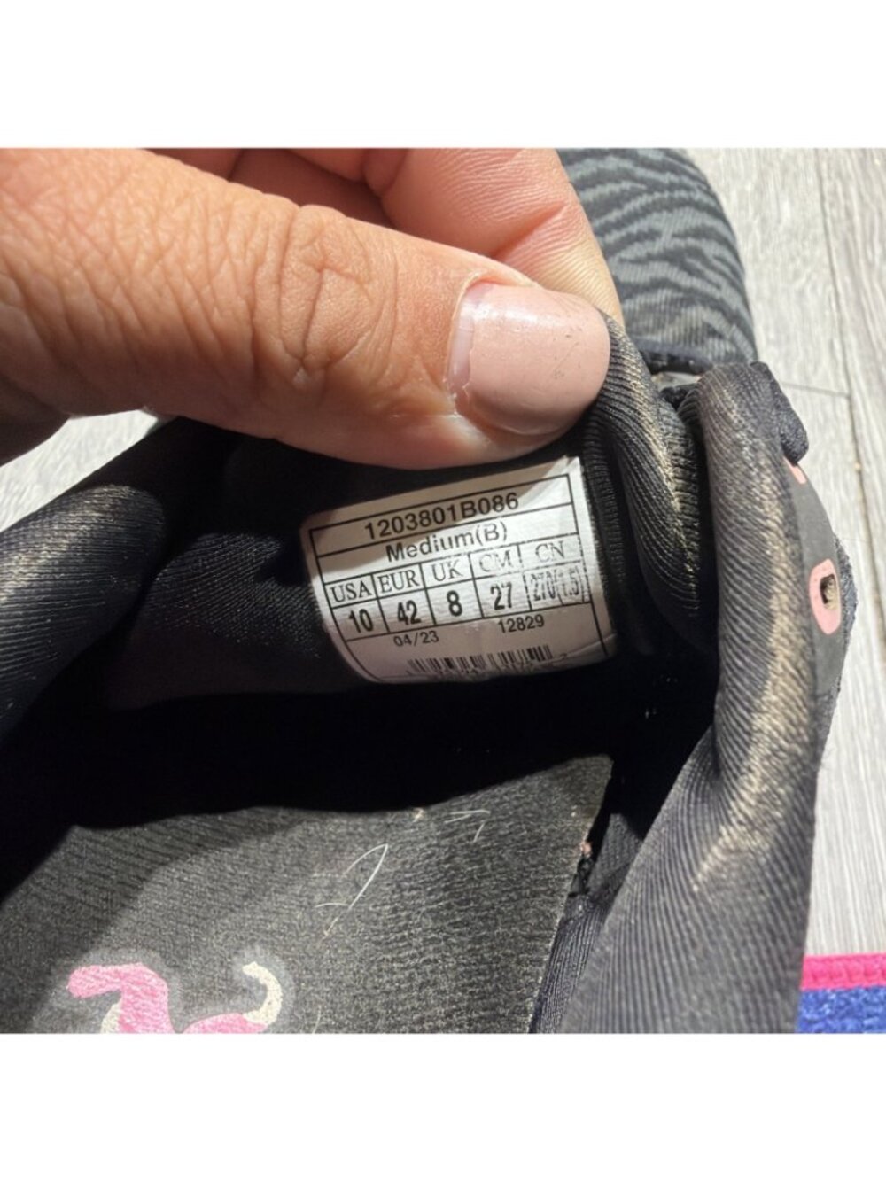 Brooks Ghost 15 Womens Size 10 Black Pink Beige Athletic Running Shoes Sneakers - Picture 10 of 11